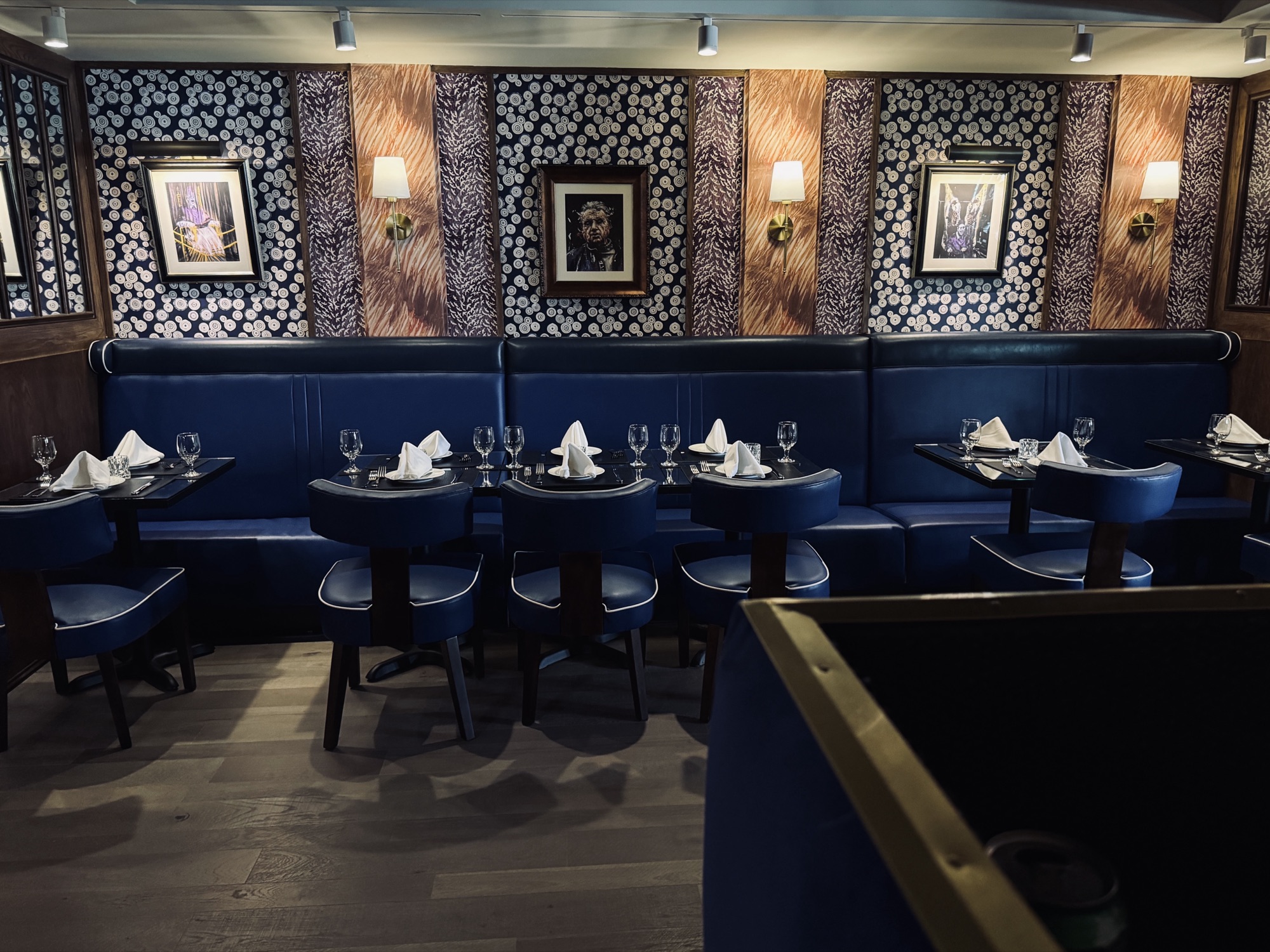 The Blue Leopard, Old Town, Chicago. Interior by Scott Himmel & Co.